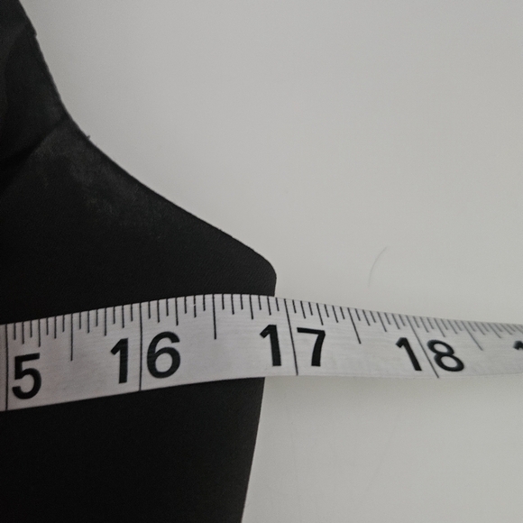 Davids Bridal dress Sz 6 sleeveless ruched elegant black formal maxi - Picture 8 of 10